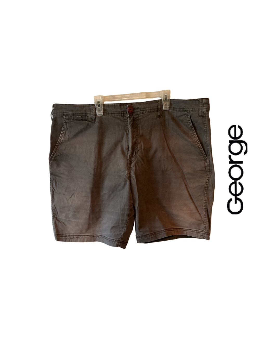 George Men's Grey Flat Front Shorts